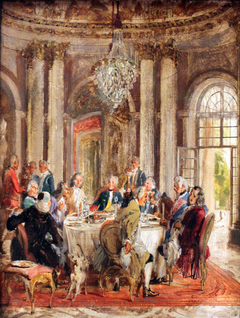 King Frederick II Tableround in Sanssouci by Adolph von Menzel