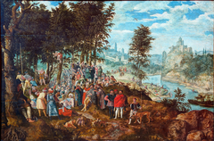 La prédication de saint Jean Baptiste by Master of the Lille preaching