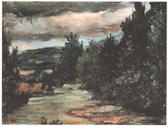 La Rivière dans la plaine by Paul Cézanne