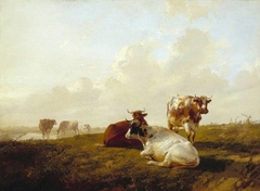 Landscape and Cattle by Thomas Sidney Cooper