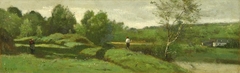 Landscape with a Boy in a White Shirt by Jean-Baptiste-Camille Corot