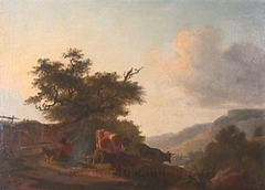 Landscape with Cattle and Farmer by Nicolaes Pieterszoon Berchem