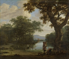 Landscape with Fisherman with Coastal Net by Joris van der Haagen