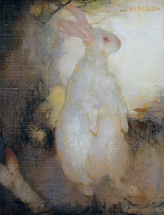 Lapin blanc, debout by Jan Mankes