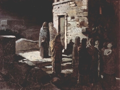 Le Départ du Christ avec ses disciples pour le jardin de Gethsémani by Nikolai Ge