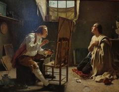 Le peintre et son modèle by Jean Alphonse Roehn