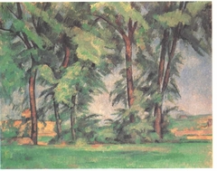 Les grands arbres au Jas de Bouffan by Paul Cézanne