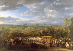 Louis XIV et Marie Thérèse devant Arras by Adam Frans van der Meulen