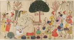 Maharaja Raj Singh of Sawar (r. 1705-30) with his Orchestra of Young Women by anonymous painter