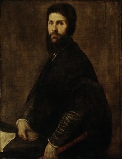 Man Holding a Flute by Titian