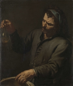 Man with Urine Bottle in his Hand by Unknown Artist