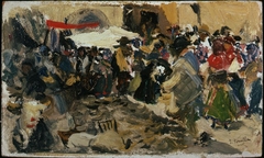 Market, León (Awnings) by Joaquín Sorolla