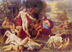 Midas and Bacchus by Nicolas Poussin