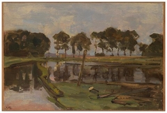 Mooring docks near the Omval by Piet Mondrian