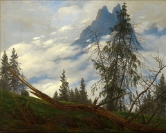 Mountain Peak with Drifting Clouds by Caspar David Friedrich