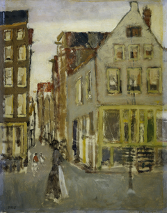 neighborhood in Jordaan (Lauriergracht & 2e Laurierdwarsstraat) by George Hendrik Breitner