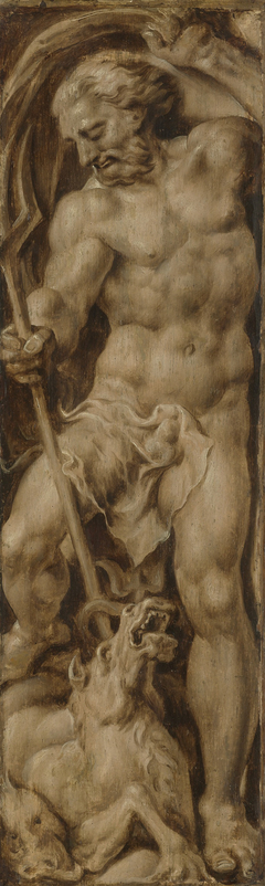 Neptune with a seahorse by Maarten van Heemskerck