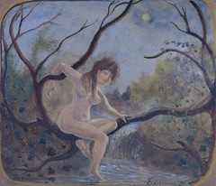 Nude in Tree by Louis Eilshemius