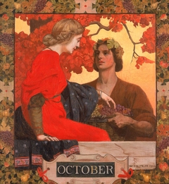 October (cover illustration for Harper's Magazine) by William Clarke Rice