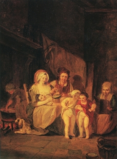 Peasant interior by Anonymous