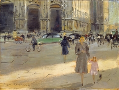 Piazza del Duomo in Milan by Alfredo Di Romagna