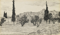 ''Place of the Gentiles' Court, Haram'' by James Tissot