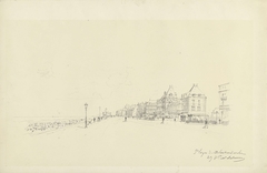 Plage de Blankenberche Boulevard en strand te Blankenberge by Maxime François Antoine Lalanne