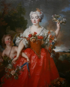 Portrait d'Angélique de Simiane, épouse Gueidan, en Flore by Nicolas de Largillière