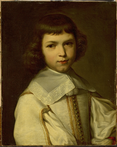 Portrait of a boy in white doublet. by Anonymous