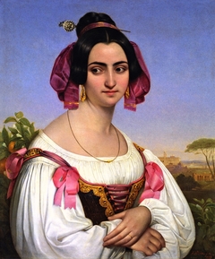 Portrait of Fortunata Segatori, an Italian model from Subiaco by Johann Heinrich Richter