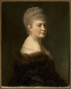 Portrait of Melania née Jastrzębska 1.v. Dunin 2.v. Rawicz by Leopold Horovitz