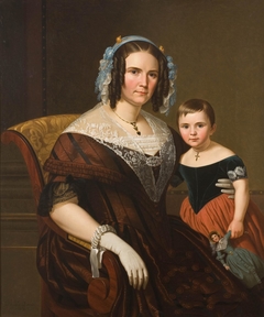 Portrait of Mother and Child by Basile de Loose