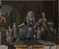 Portret of the family Meinardus Doting (....-1738) and Sara Acronius (....-....) by Bernardus van Schijndel