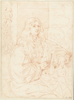 Portret van Caspar Netscher by Theodorus Netscher