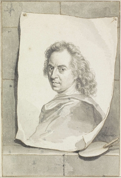 Portret van David van der Plaes by Arnold Houbraken