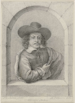 Portret van Frans van Mieris II by Hendrik Pothoven