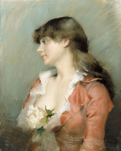 Profile of a Young Woman by Albert Edelfelt