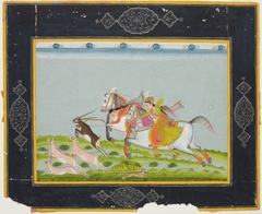 Queen Urda and Companion Hunting Antelope by Anonymous