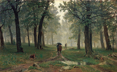 Rain in an Oak Forest by Ivan Shishkin