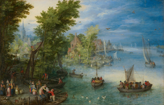 River Landscape by Jan Brueghel the Elder