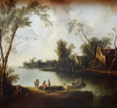 Riverside Landscape by Christian Hilfgott Brand