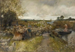 Robert Walker Macbeth - Sheepshearing In The Fens - ABDAG002276 by Robert Walker Macbeth