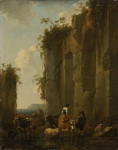 Ruins in Italy by Nicolaes Pietersz. Berchem