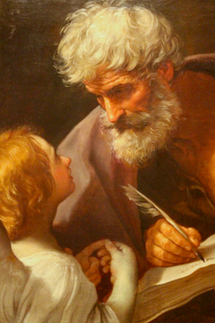 Saint Matthew and the angel by Guido Reni