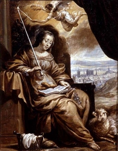 Sainte Geneviève devant Paris by Charles Le Brun