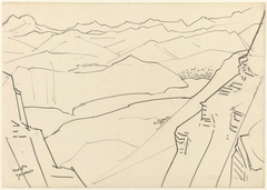 Schets van een berglandschap Monte Generoso by Jan Toorop