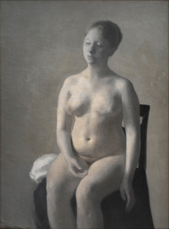 Seated Female Nude by Vilhelm Hammershøi