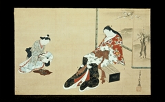 Seated Prostitute and her Attendant by Miyagawa Chōshun