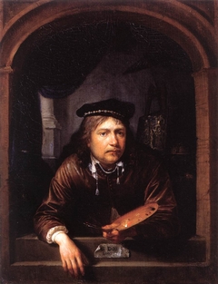 Self-Portrait in a Window by Gerrit Dou