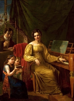 Self-portrait with family. by Jan Antoni Blank